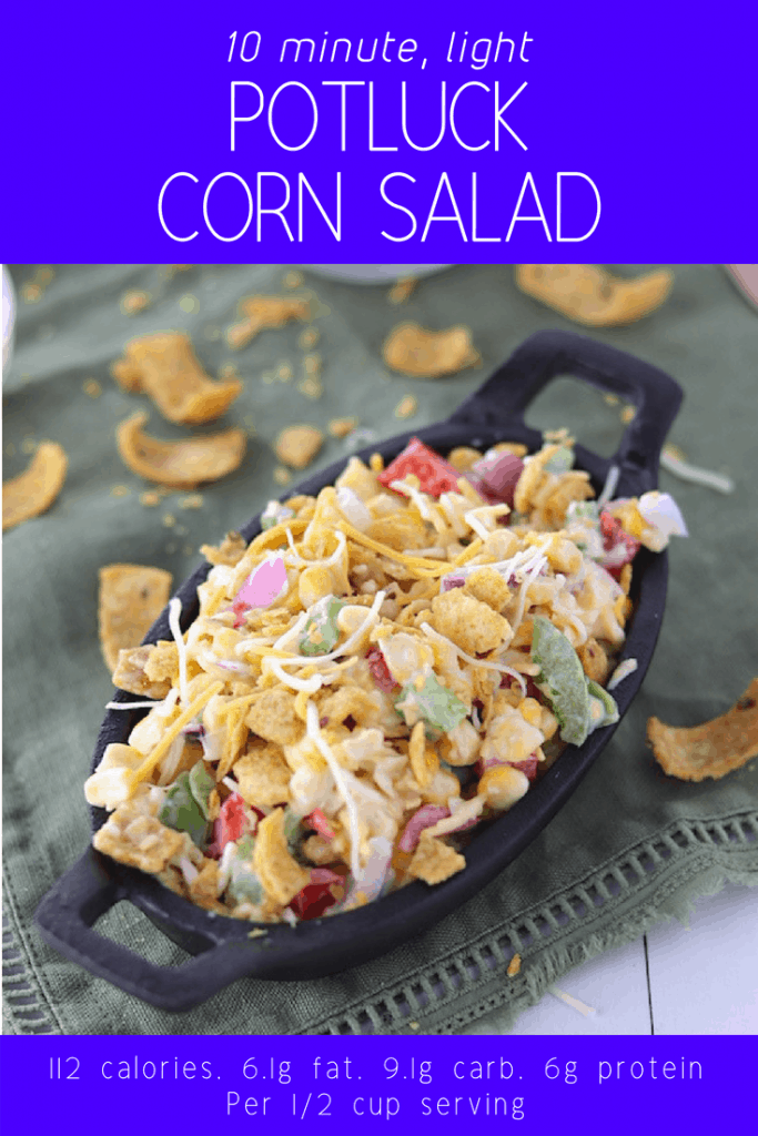 10 minutes light potluck corn salad pinterest pint with nutrition info