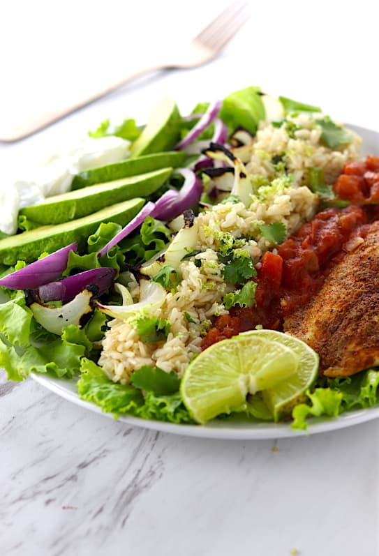 Southwest Grilled Tilapia Salad