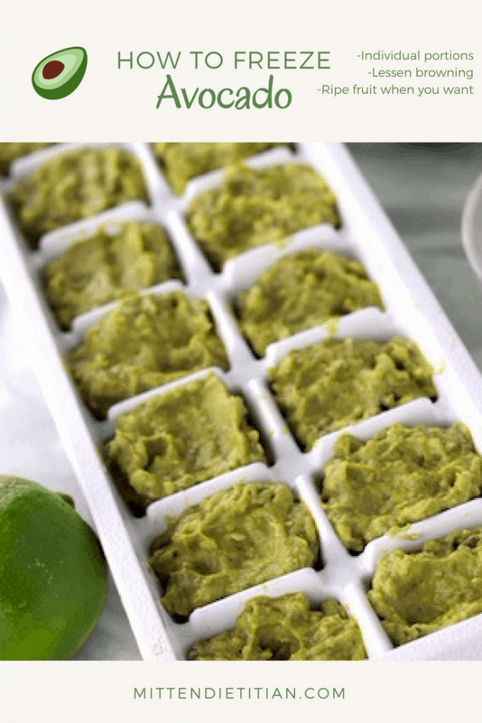 Step by step how to freeze avocado in individual sized portions!