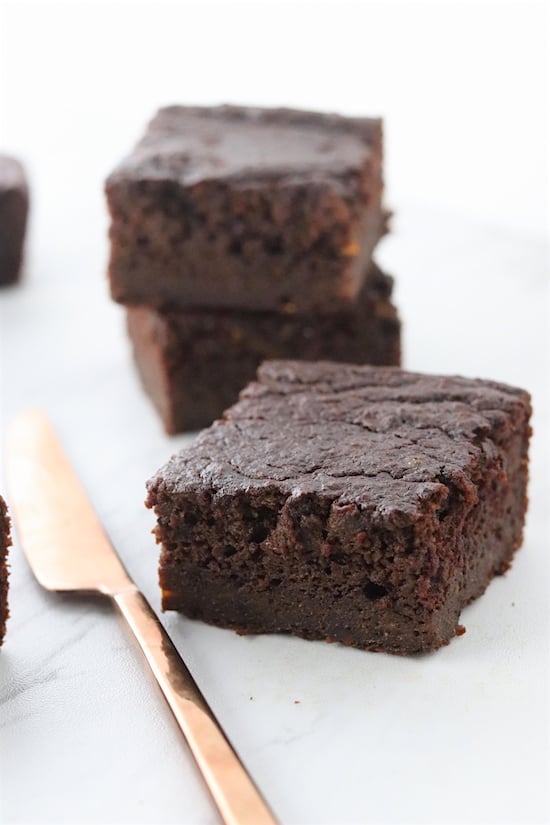 Sweet Potato Brownies Cut