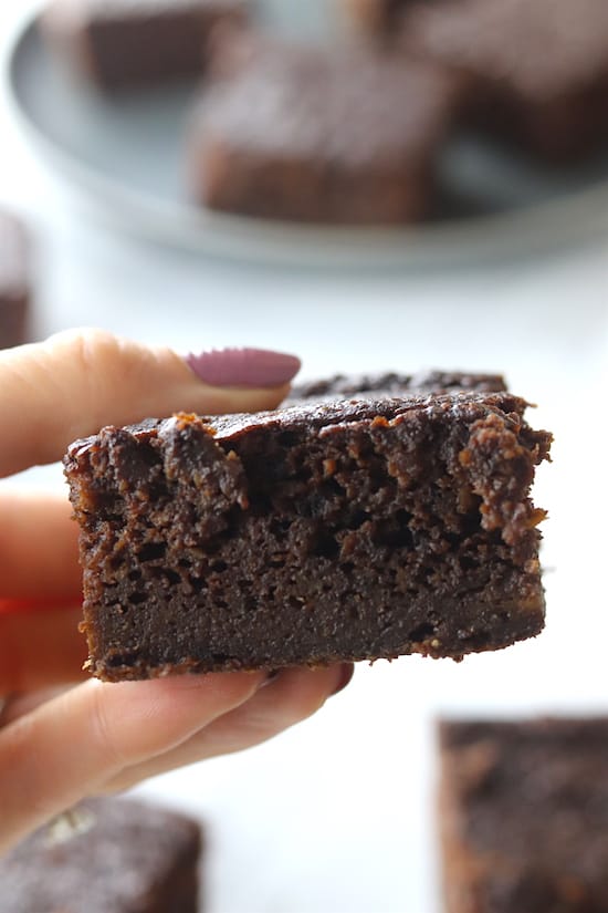 sweet potato brownies held