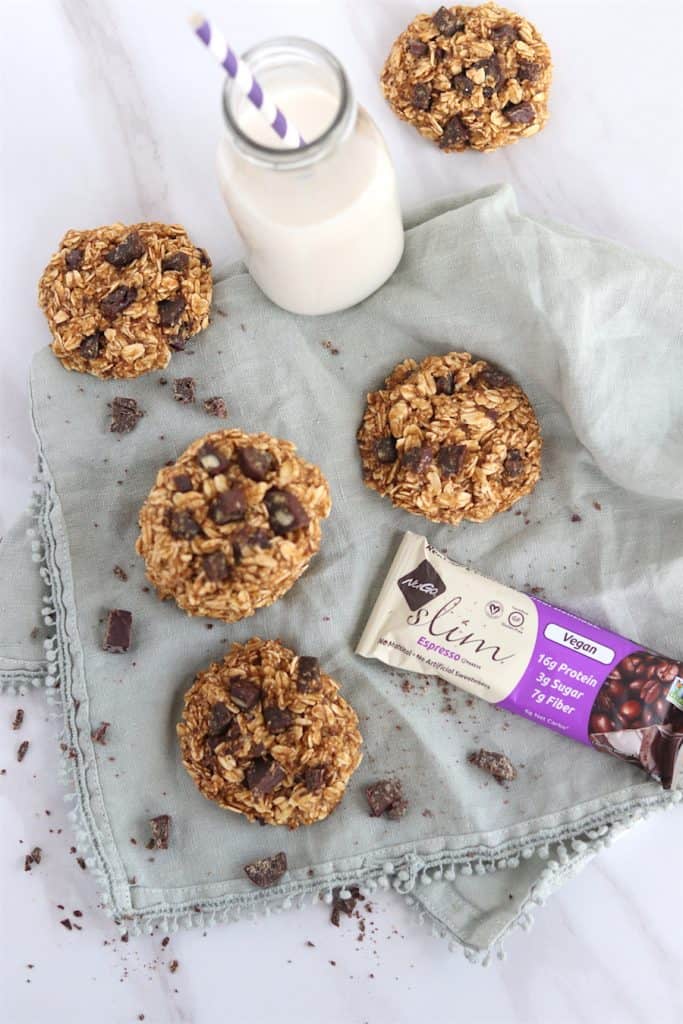 Vegan & gluten free dark chocolate espresso breakfast cookies 