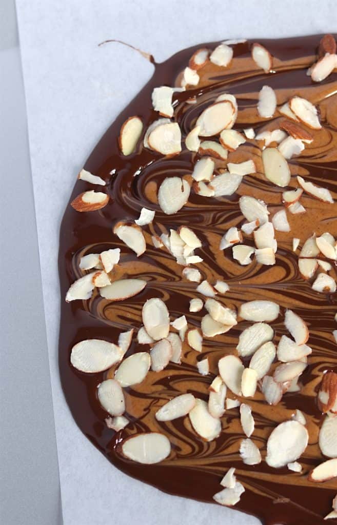 dark chocolate almond butter bark