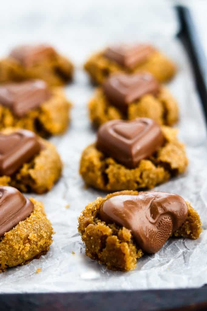 Whole wheat brown sugar SunButter Blossom Cookies