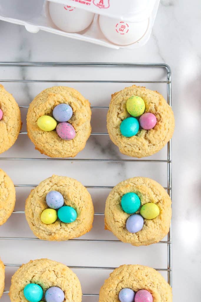 almond birds nest cookies