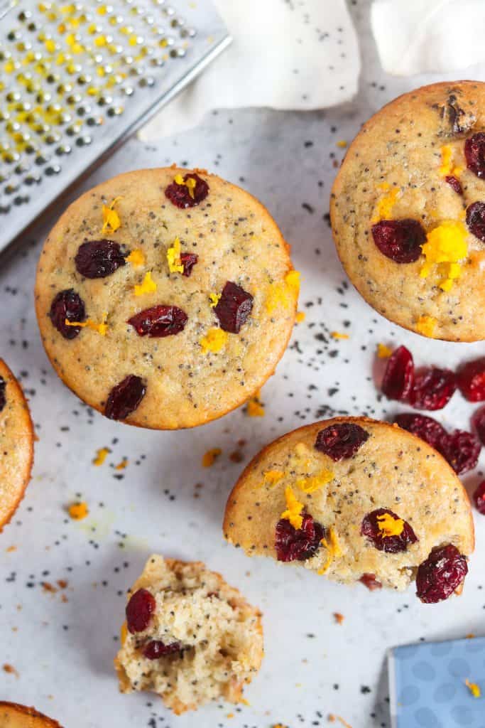 cranberry orange poppy seed muffins 