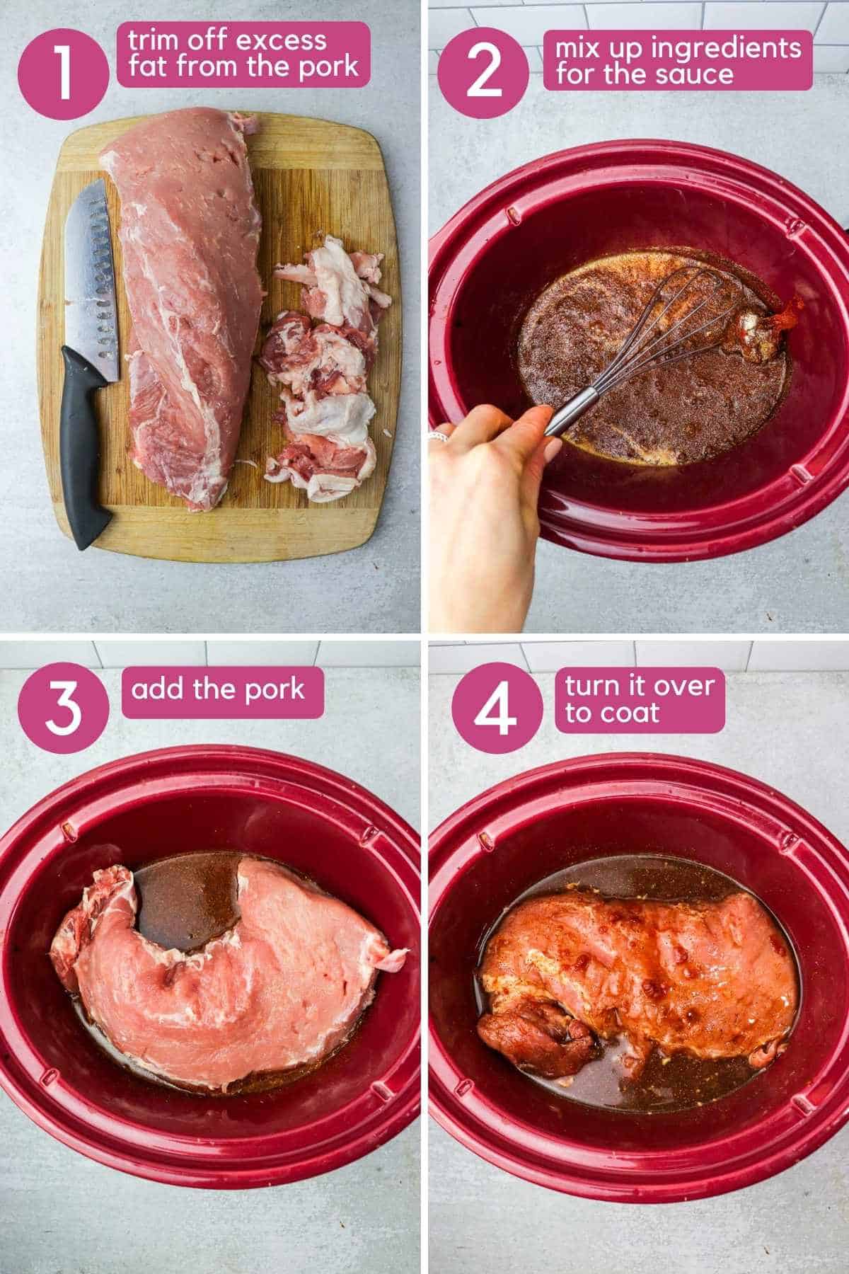 How to make pork barbacoa in the slow cooker.
