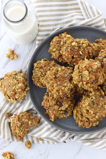 morning glory breakfast cookies on a plate