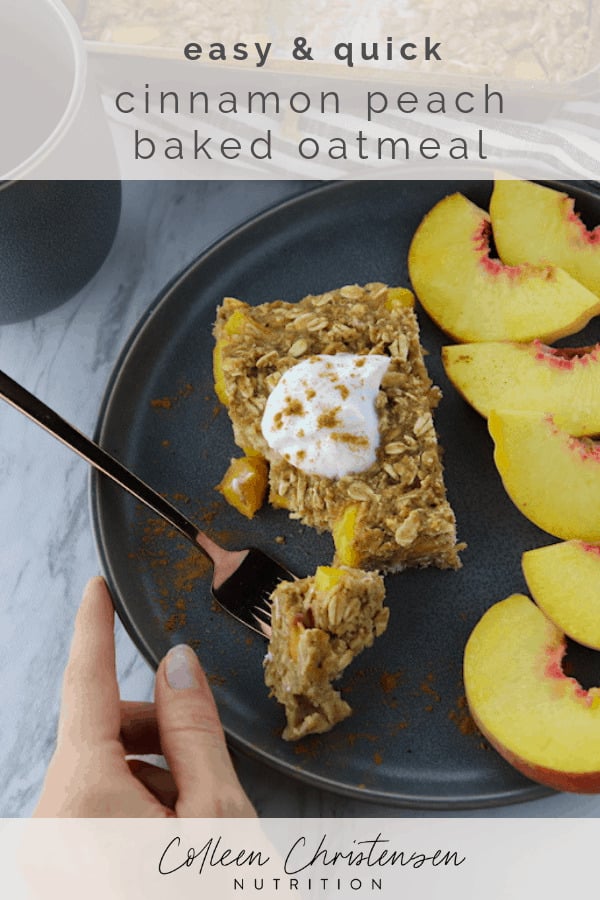 cinnamon peach baked oatmeal