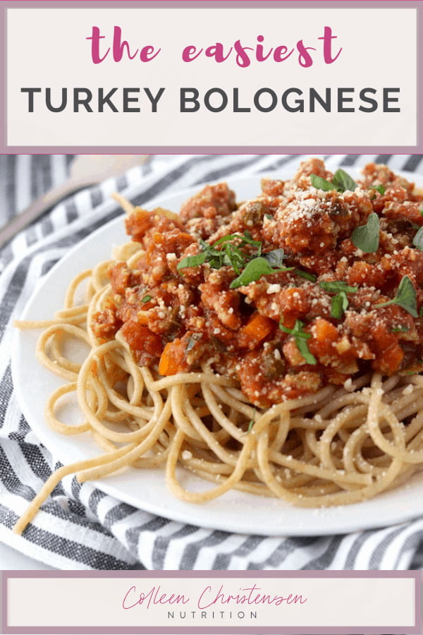 easy & quick turkey bolognese