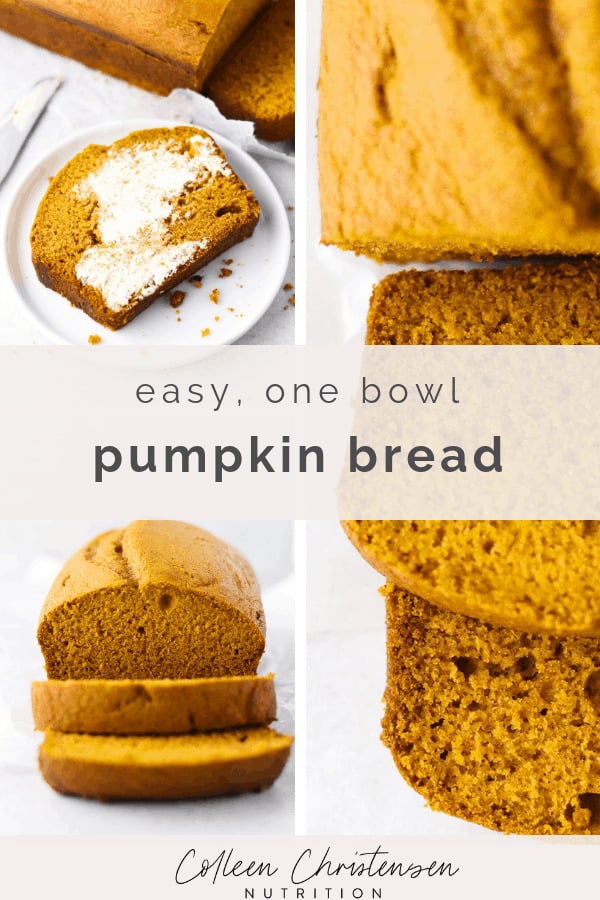 one bowl pumpkin bread