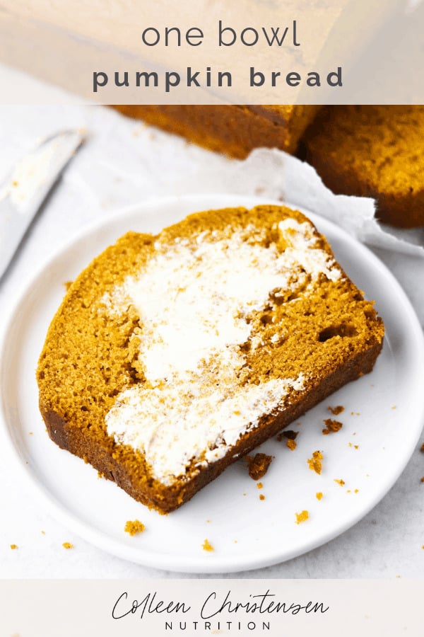 one bowl pumpkin bread