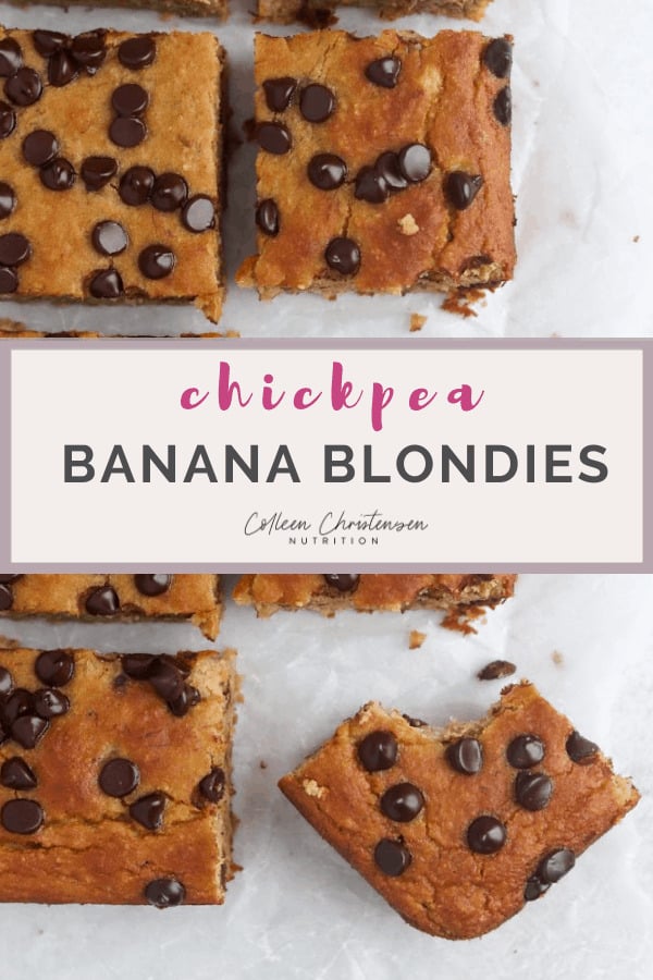 chickpea banana blondies