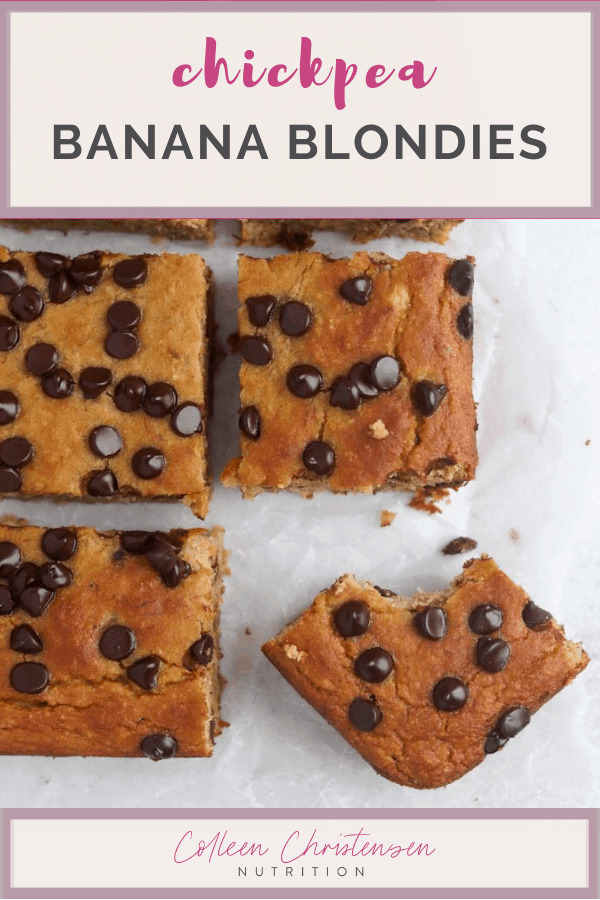 chickpea banana blondies