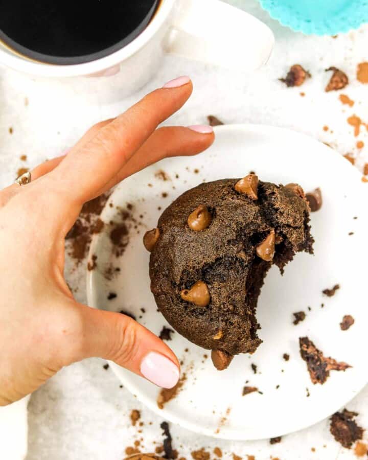 grabbing a Double Chocolate Buckwheat Banana Muffin.