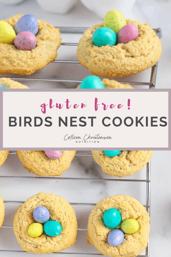 gluten free almond flour birds nest cookies