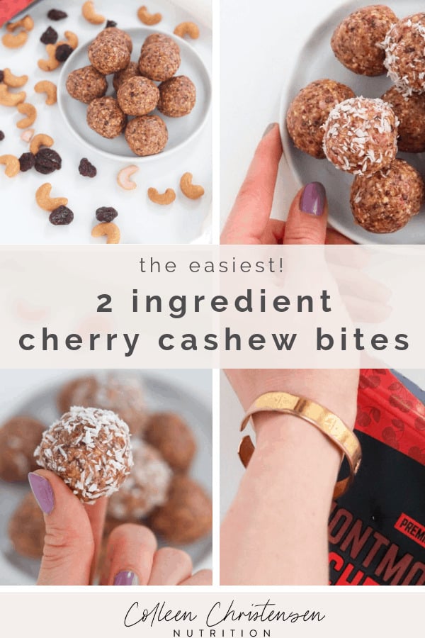 2 ingredient cherry cashew bites