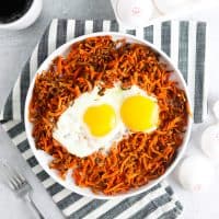 sweet potato hash & eggs