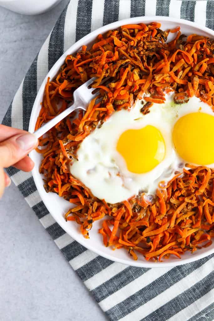 sweet potato hash & eggs