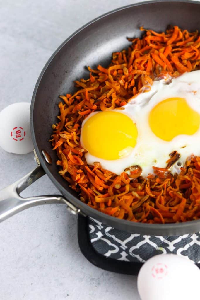 sweet potato hash & eggs