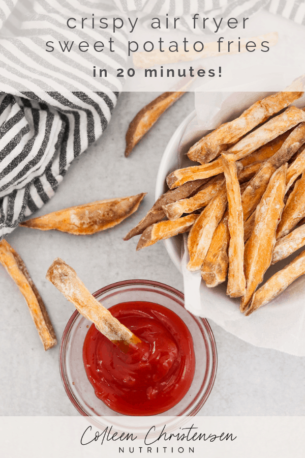 Crispy air fryer sweet potato fries