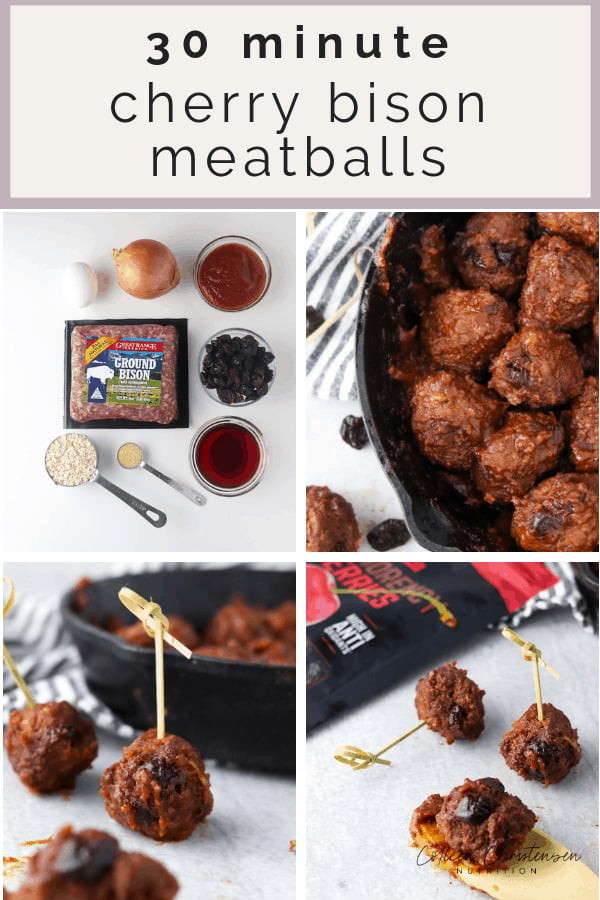 cherry bison meatballs