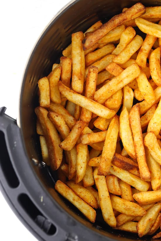 Homemade fries in outlet air fryer