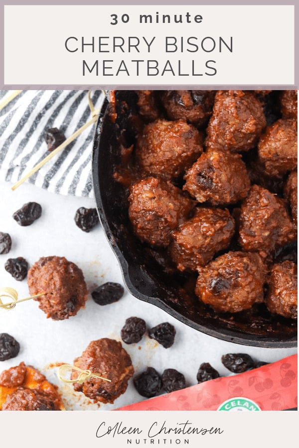 cherry bison meatballs