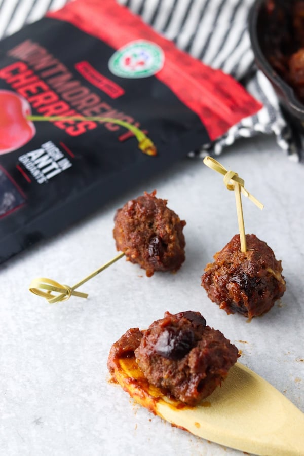 cherry bison meatballs