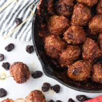 cherry bison meatballs