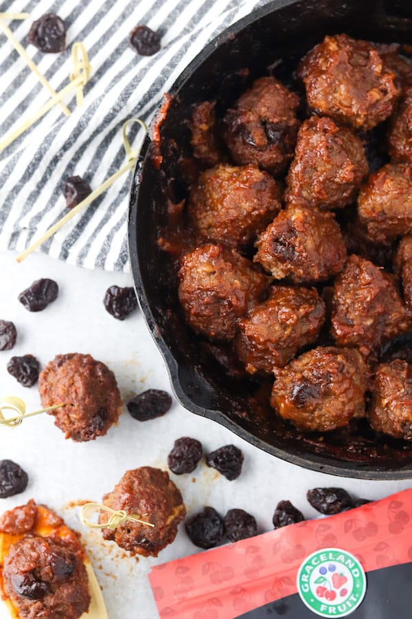 cherry bison meatballs