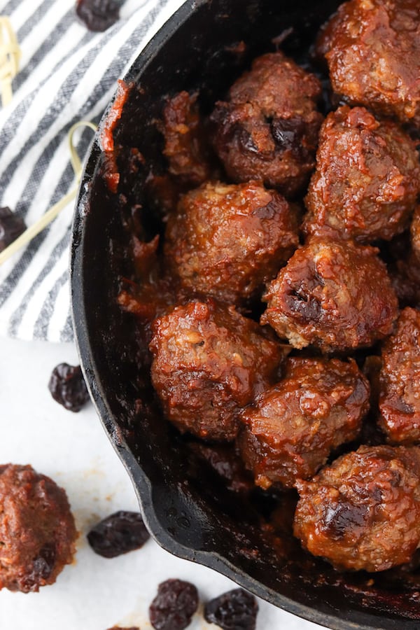 cherry bison meatballs