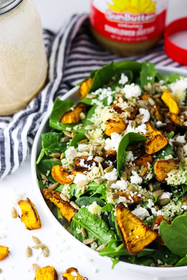 roasted pumpkin feta salad