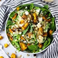 roasted pumpkin feta salad