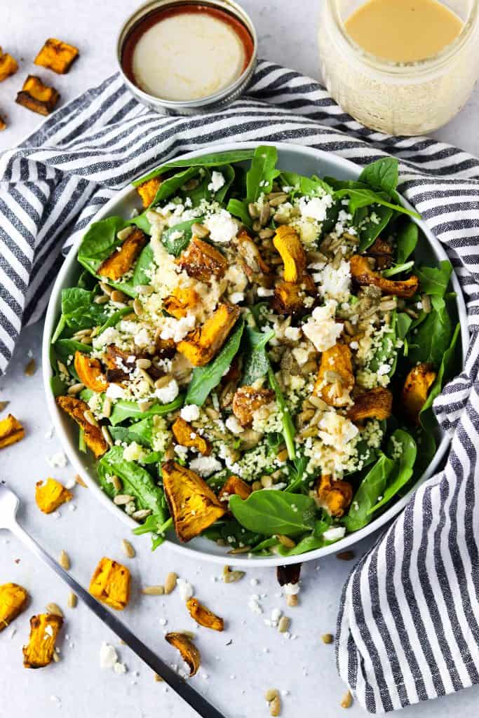 roasted pumpkin feta salad