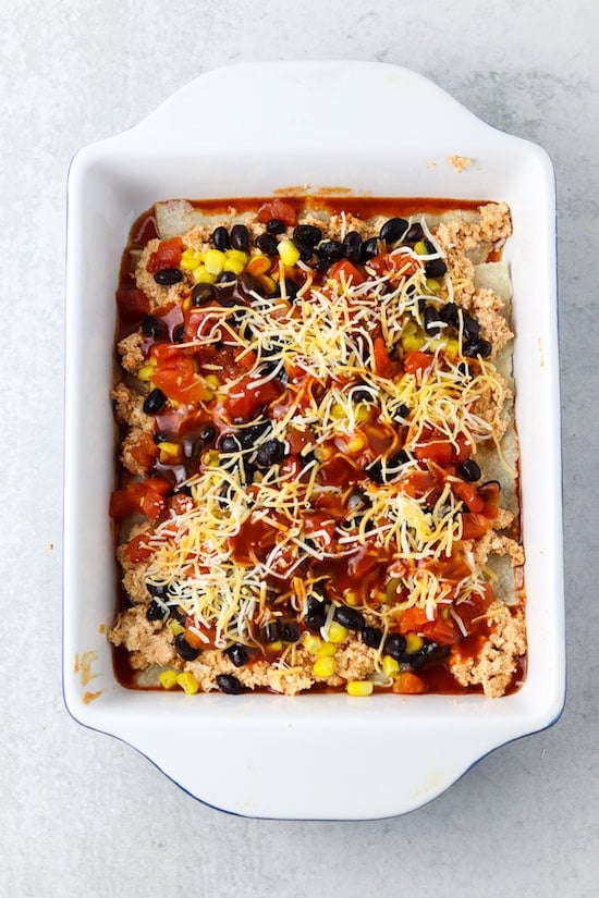 vegetarian enchilada casserole