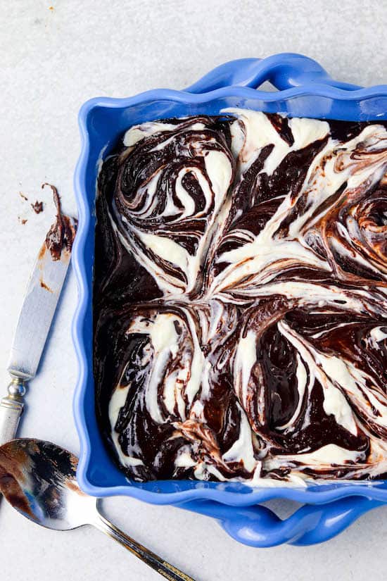 Bourbon Cream Cheese Brownies