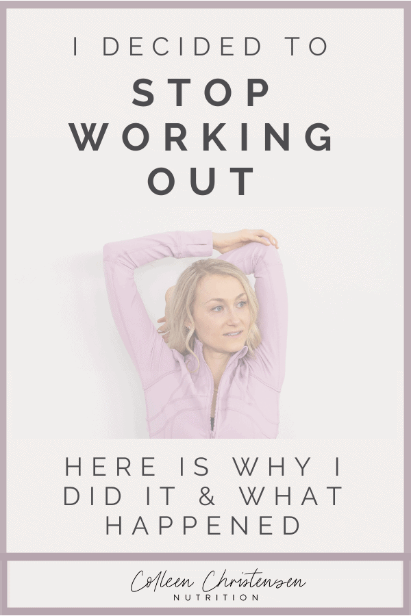 Stop working out every day. I decided to stop my workout of the day and here is what happened