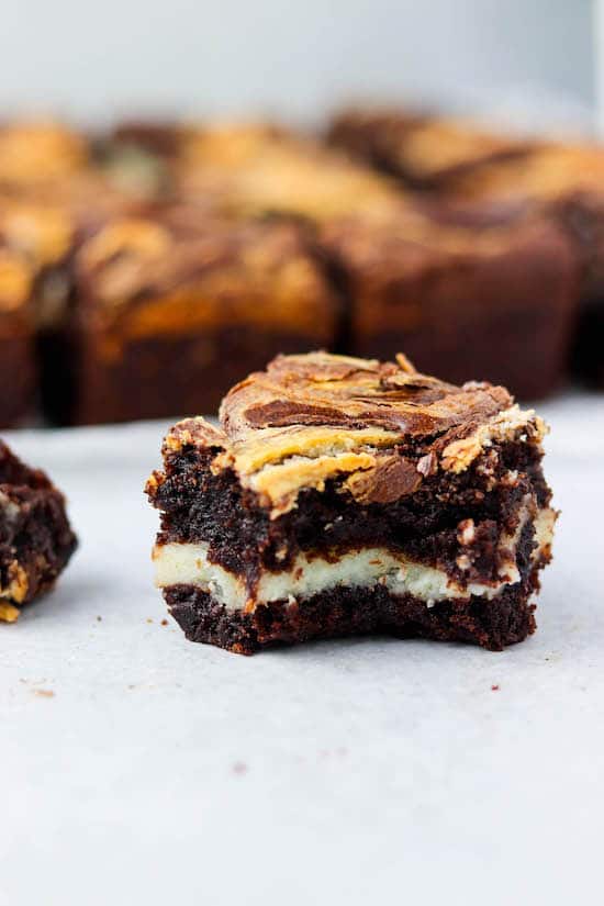 Bourbon Cream Cheese Brownies