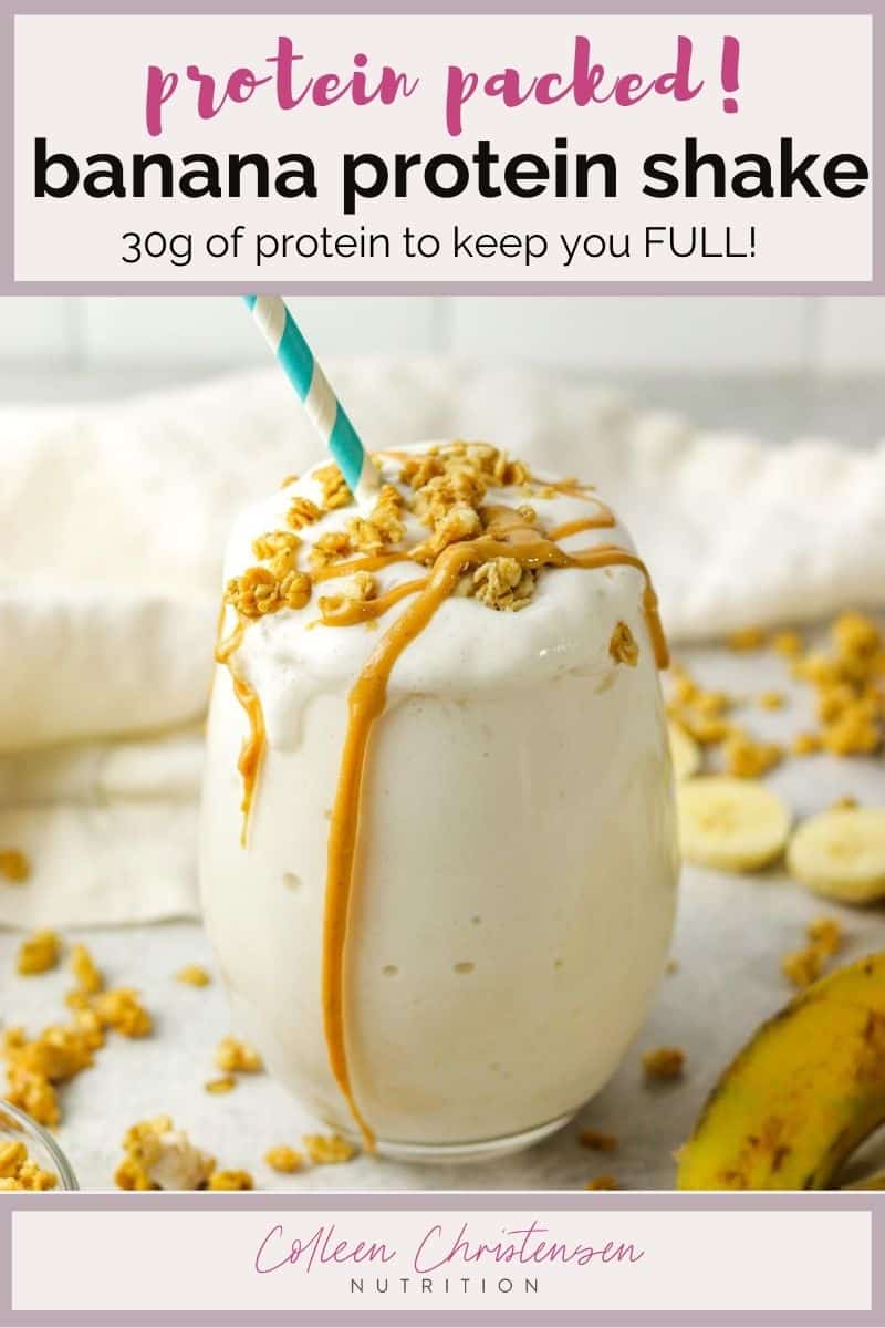 Super Fluffy Banana Protein Shake - Colleen Christensen Nutrition