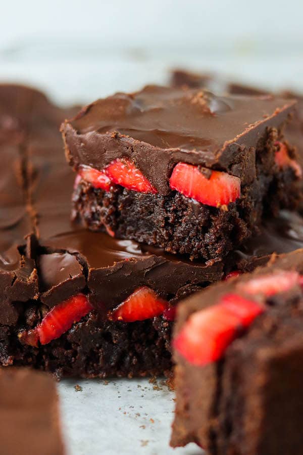 Chocolate Covered Strawberry Brownies Colleen Christensen Nutrition