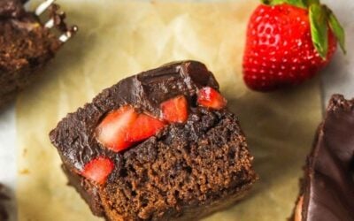 Chocolate covered strawberry brownies.