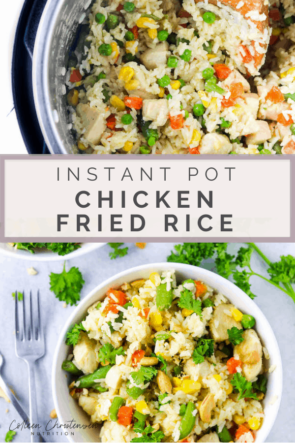 Instant Pot Chicken Fried Rice Colleen Christensen Nutrition