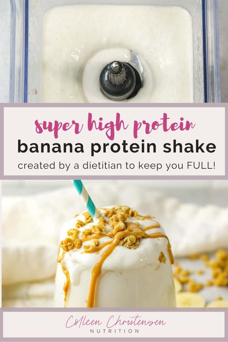 Super Fluffy Banana Protein Shake Colleen Christensen Nutrition