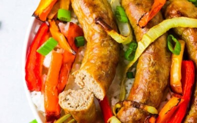 20 minute air fryer sausage and peppers