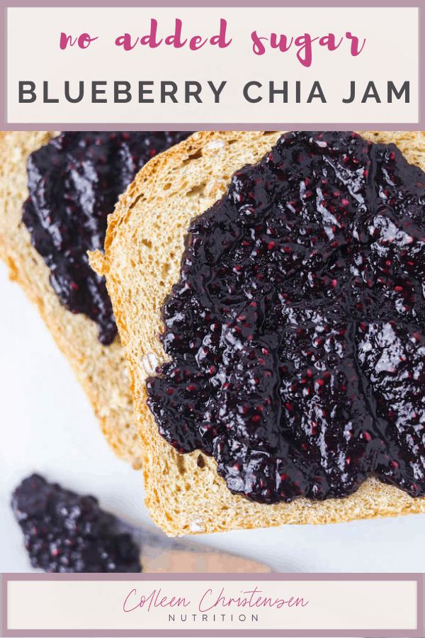 No Sugar Added Blueberry Jam Colleen Christensen Nutrition