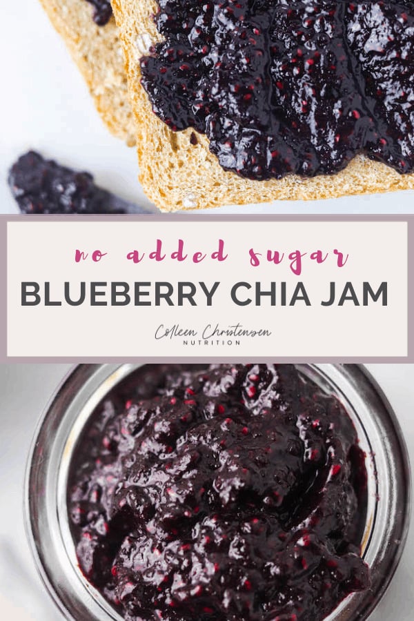 No Sugar Added Blueberry Jam Colleen Christensen Nutrition