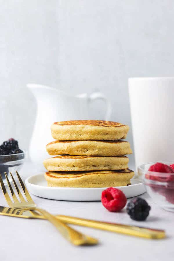 Easy & Fluffy Oat Flour Pancakes - Colleen Christensen Nutrition