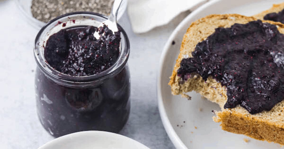 No Sugar Added Blueberry Jam Colleen Christensen Nutrition
