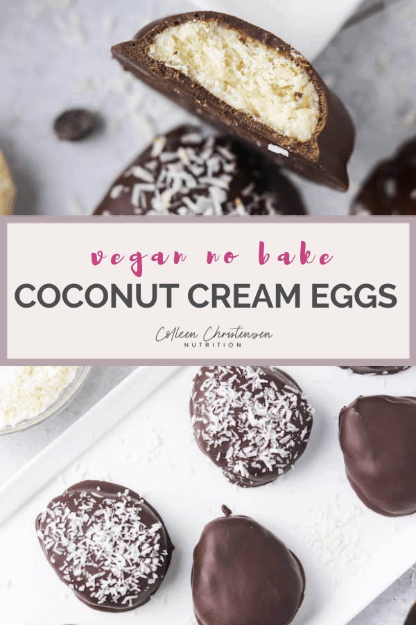 Easy Coconut Cream Eggs Colleen Christensen Nutrition